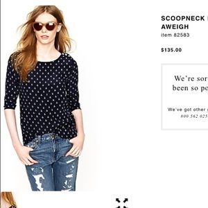 J. Crew Quarter Sleeve Anchor Blouse